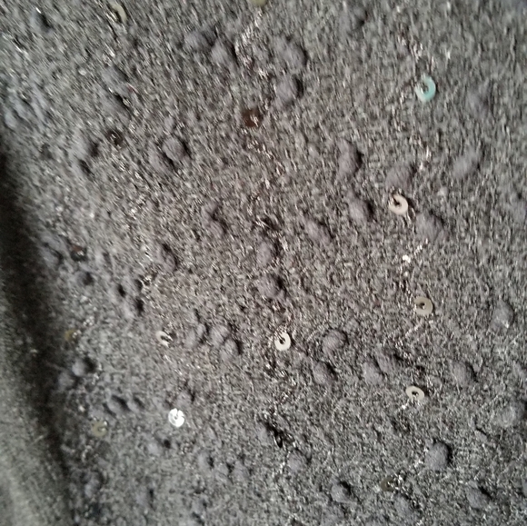 SOLD! Anthropologie Black Peplum Boucle Sequin Sweater - Picture 5 of 6